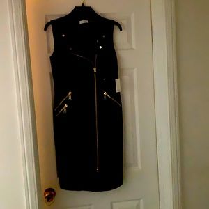 Black Calvin Klein dress.